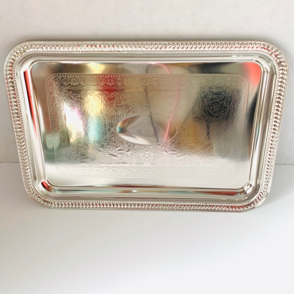 Tin rectangle serving tray
